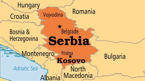 Serbien Karta Serbia Land Statistics Europa Karta