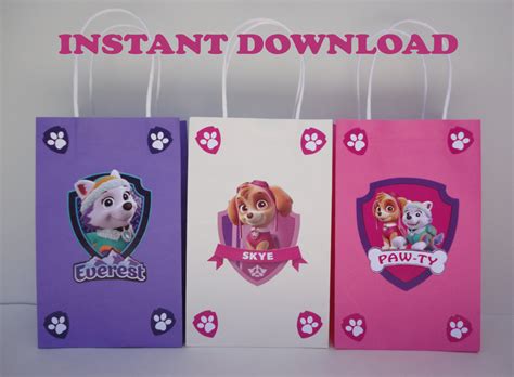 This paw patrol thank you card will help make your party an unforgettable experience! PRINTABLE Paw Patrol Girls/ Girl Birthday Party Favor