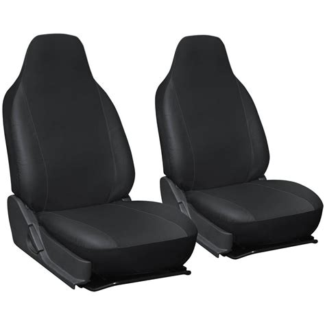 Oxgord 2 Piece Integrated Faux Leather Bucket Seat Covers Universal