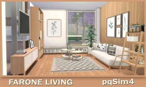 Pqsim4 Farone Living The Sims 4 Custom Content Muebles Sims 4 Cc