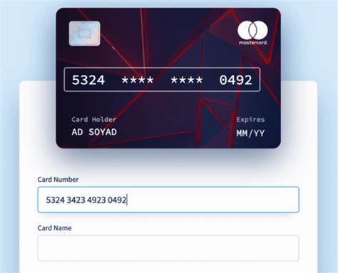 Interactive Credit Card Form In React With React Interactive Paycard
