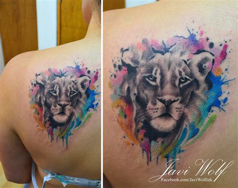 Watercolor Lion DiseÑo Y Estilo Propio Guadalajara Tattoo Trip Será
