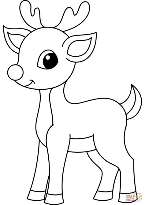 Rudolph The Red Nosed Reindeer Coloring Page Free Printable Coloring Pages