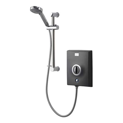 Aqualisa Quartz 85kw Electric Shower With Adjustable Head Graphite