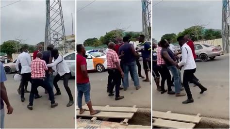 4 Ghana Police Officers Struggle To Arrest Driver Who Beat One Of Them Video
