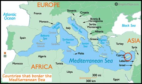 Location of Cyprus Island in the Mediterranean Basin ...
