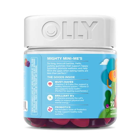 Olly Kids Multi Probiotic Multivitamin Gummies Berry 70 Ct