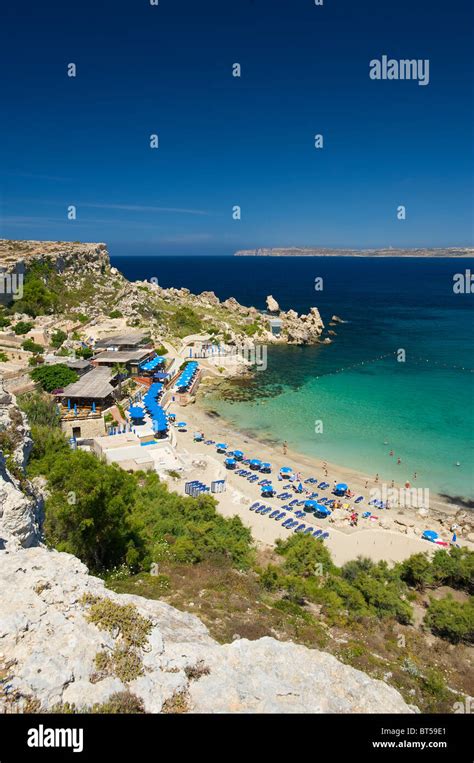 Cirkewwa Bay Paradise Beach Malta Stock Photo Alamy