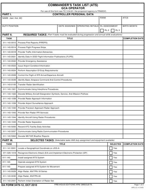 Da Form 3479 12 Fill Out Sign Online And Download Fillable Pdf
