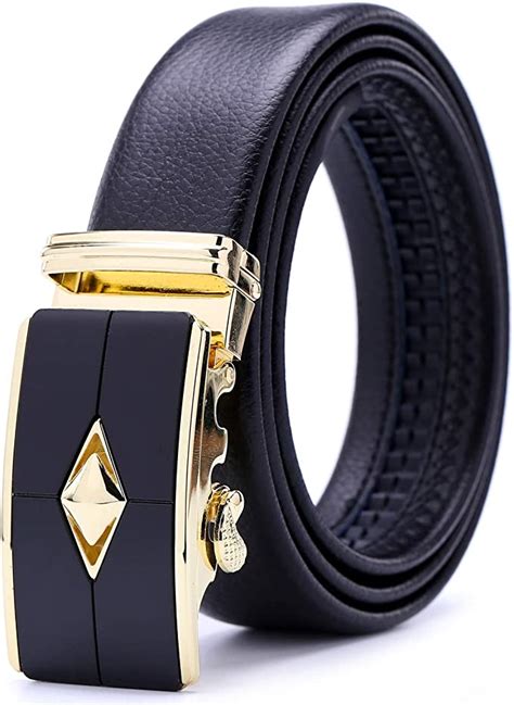 Mens Belts Leather Designer Gold Automatic Buckle Ratchet Belt For Men