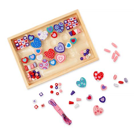 Melissa And Doug Sweet Hearts Wooden Bead Set Large Online Toys