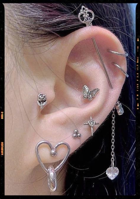 Industrial Piercing In 2021 Ear Jewelry Pretty Ear Piercings Cute