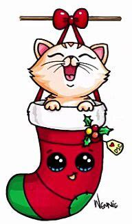 Lees volledige beschrijving beschrijving inklappen. Een schattig kerst katje - Schattige tekeningen, Kawaii ...
