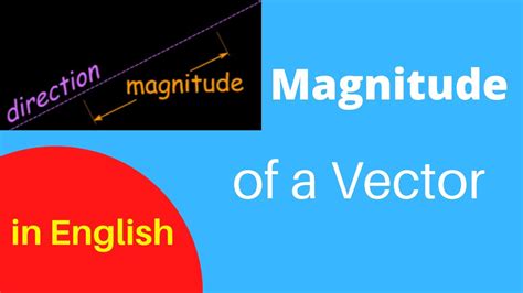Magnitude of a Vector - YouTube