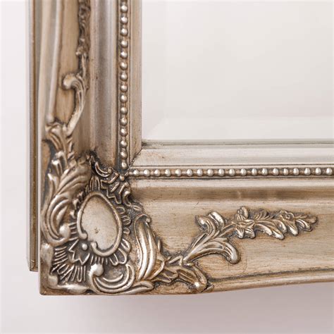 Vintage Ornate Mirror Antique Silver By Hand Crafted Mirrors