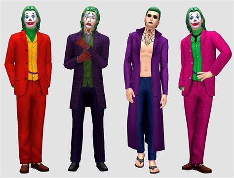 Coringa Looks Joker Clothes Sims 4 Cc Todasims