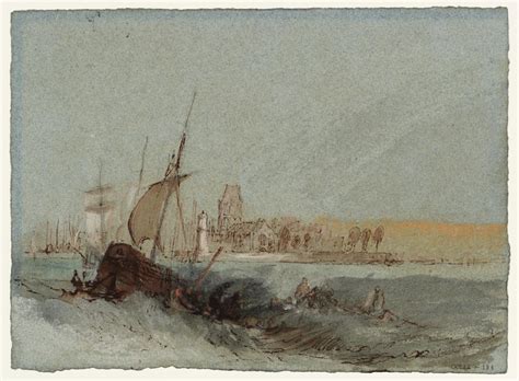 Joseph Mallord William Turner Boats Struggling Against The Current At