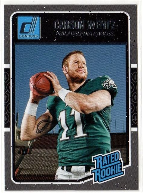 Shop comc's extensive selection of all items matching: 2016 Donruss Football Carson Wentz Rated Rookie Card - Philadelphia Eagles QB # ...