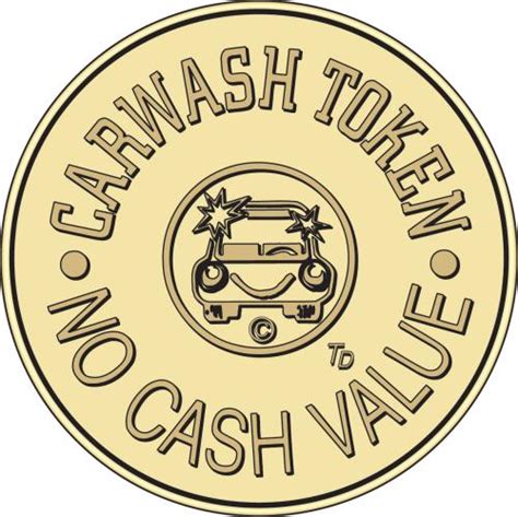 Car wash token no cash value. No Cash Value Cartoon Car Wash Token Design | TokensDirect