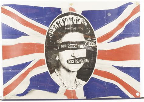 sex pistols god save the queen original uk 1977 record shop promo poster with jamie reid s ico