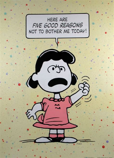 laminated wall poster angry lucy lucy van pelt snoopy love charlie brown