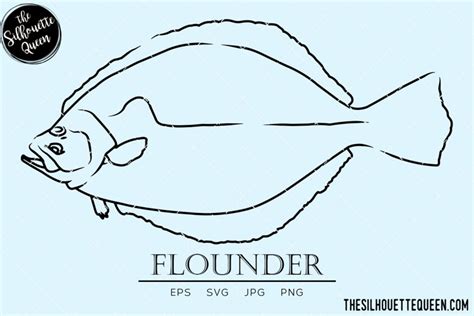 Flounder Vector Cut Files