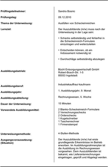 Eine präsentation als praktischen teil wir haben für dich ein kostenloses pdf (6 seiten) zusammengestellt mit den am häufigsten gestellten. Ausfüllen von Scheckeinreichungen (Unterweisung - GRIN