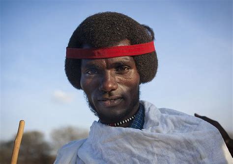 Karrayyu Man With His Gunfura Traditional Hairstyle In Gadaa Ceremony