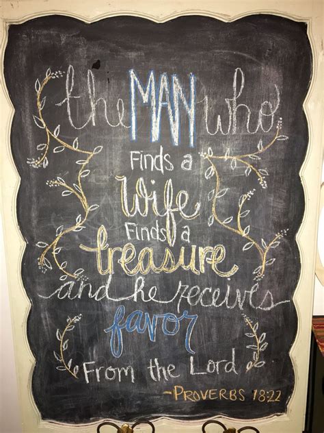 Proverbs 1822 Chalkboard Verse Of The Week