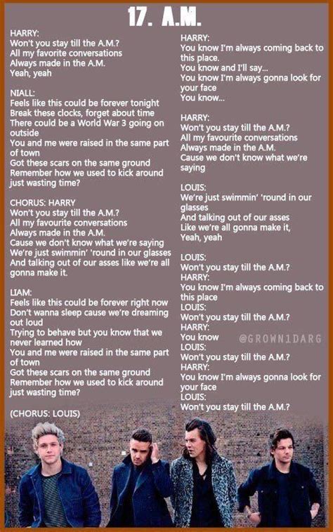 One Direction Am Lyrics Made In The Am In 2022 One Direction Songs