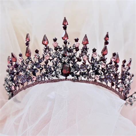 wedding hair accessories victorian gothic red bridal tiara in 2022 hair jewelry wedding
