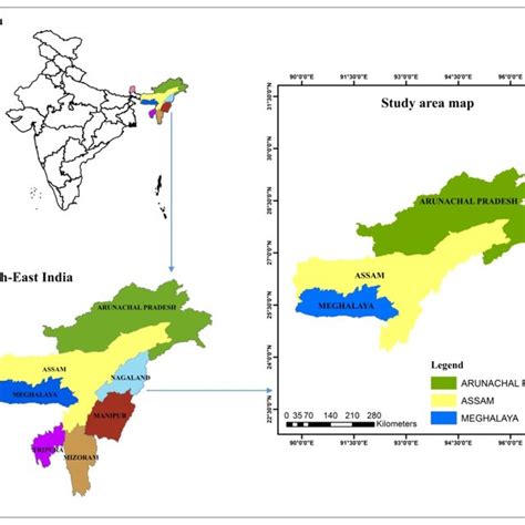 Map Showing The Study Areas Of Northeast India Download Scientific