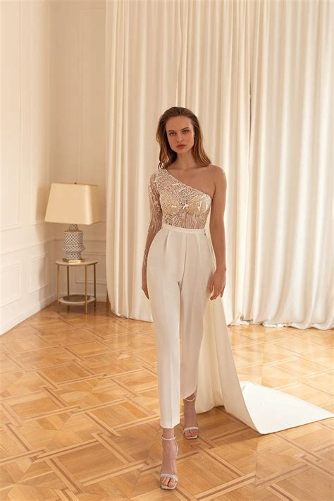 Pin By Katarina On Dress In 2023 Wedding Jumpsuit Wedding Dresses Flowy Sleeves Evening