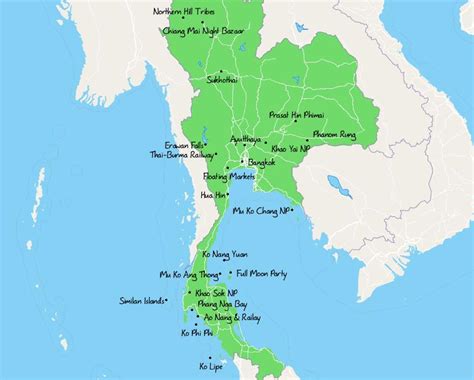 Thailand Tourist Map