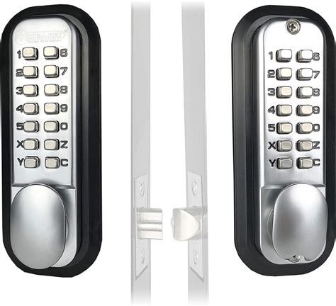 Mechanical Keyless Combination Latch Door Lock With Double Keypads For