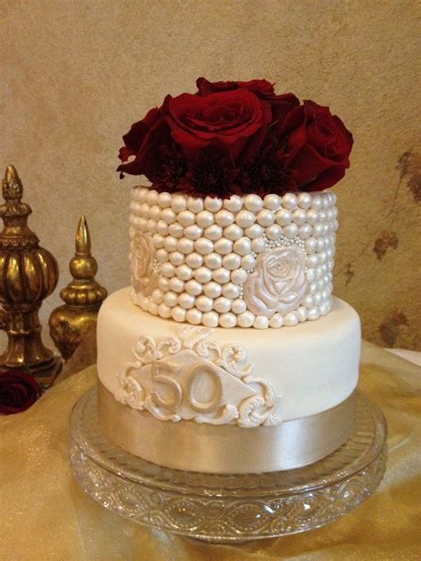 Buy online party cakes, flowers and avail free home delivery. 50th Wedding Anniversary Cake by Cakes By Clarke. Wedding ...