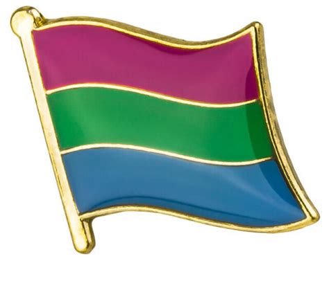 Polysexual Flag Lapel Pin 18mm X 105mm Gay Lesbian Pride Lgbt Hat Tie