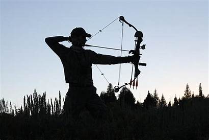 Bow Hunting Silhouette Archery Hunter Drawing Woods