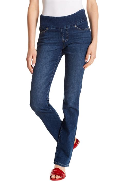 jag jeans womens pull on high rise straight leg jeans 8