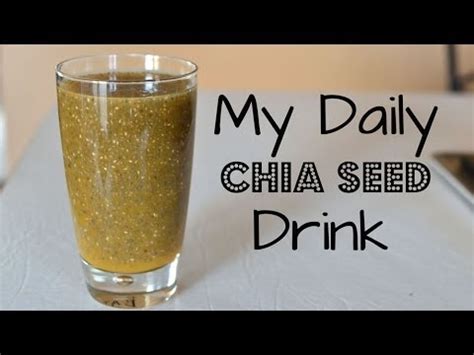 Not only can you cook with them, you can drink them too! My Daily Chia Seed Drink - YouTube