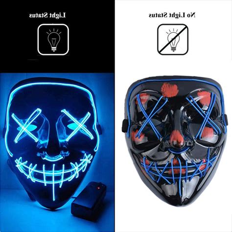Led Purge Mask Light Up Scary Halloween Mask For Men Women