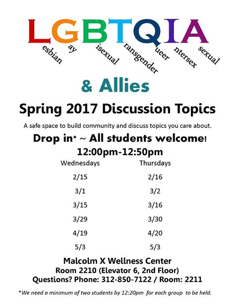 Lgbtqia and longer ones are great, but they take a long time to either say or type out, which isn't too much a problem if you'd rather use them. City Colleges of Chicago - LGBTQIA - Spring 2017 ...