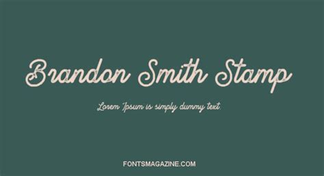 Brandon Smith Font Download The Fonts Magazine