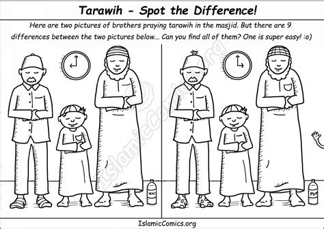 Islamic Spot The Difference Activities For Kids Archives