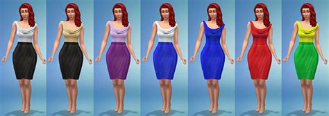Vestido Cetim Transpassado Sims 4 Cc Base Game Todasims