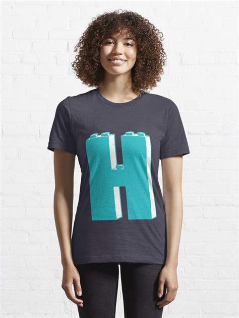 the letter h by customize my minifig t shirt for sale by chilleew redbubble minifig t