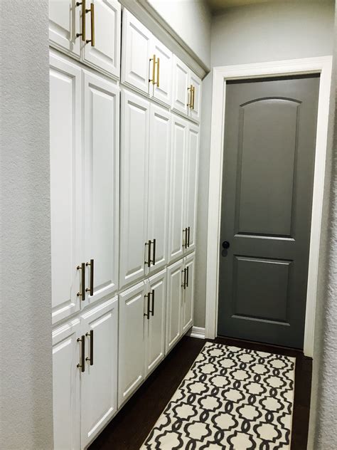 The pantry cabinet includes all of the necessary pieces that you need to organize your space. Wall of cabinets instead of regular step in pantry. (With ...