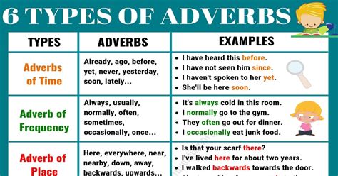 We'll go to the festival tomorrow. 6 Basic Types of Adverbs | Usage & Adverb Examples in ...