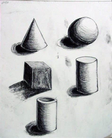 Pencil Drawing Of Different Shapes And Sizes
