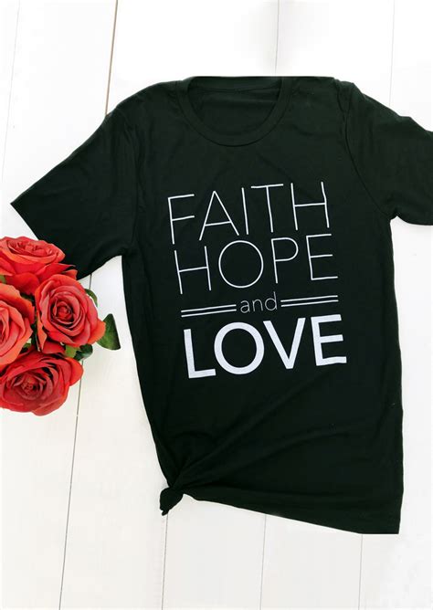 Faith Hope And Love T Shirt Fairyseason
